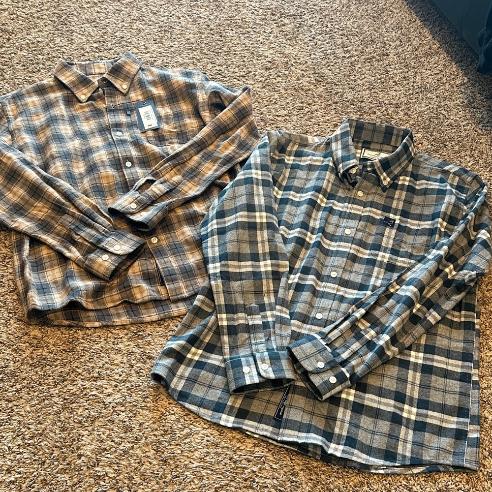 Plaid Button Down Kids‎ Shirt Youth Large - 14-16 New!